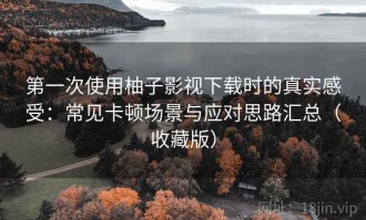 第一次使用柚子影视下载时的真实感受：常见卡顿场景与应对思路汇总（收藏版）