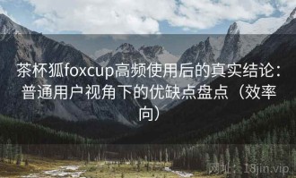 茶杯狐foxcup高频使用后的真实结论：普通用户视角下的优缺点盘点（效率向）