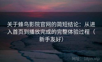 关于蜂鸟影院官网的简短结论：从进入首页到播放完成的完整体验过程（新手友好）