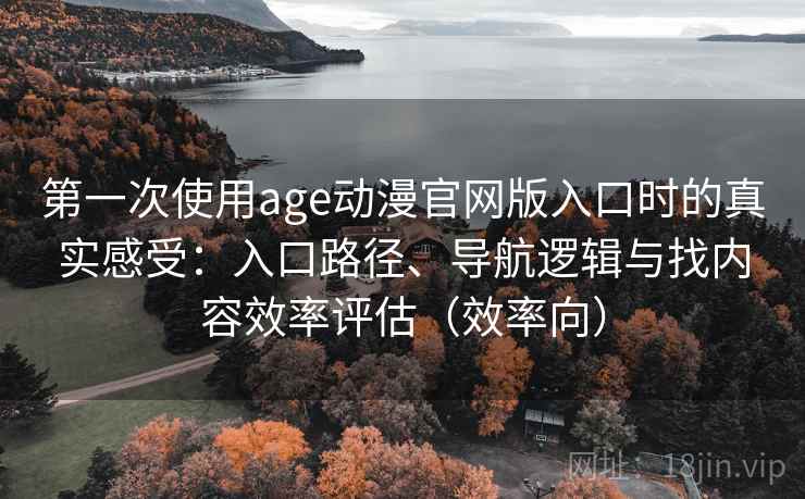 第一次使用age动漫官网版入口时的真实感受：入口路径、导航逻辑与找内容效率评估（效率向）